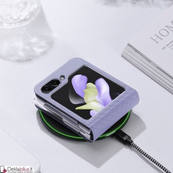 Dux Ducis bril dirbtinės odos dėklas - violetinis (Samsung Z Flip 5) Dux Ducis bril dirbtinės odos dėklas - violetinis (Samsung Z Flip 5)